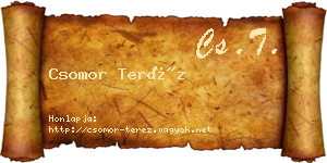 Csomor Teréz névjegykártya